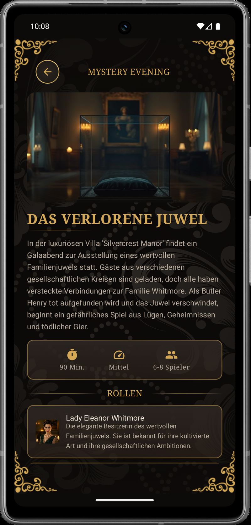 Mystery Evening Abstimmung - Gemeinsam den Täter entlarven